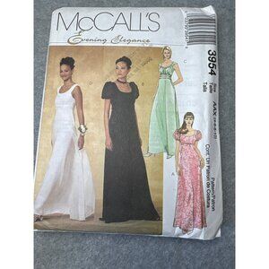 McCalls Evening Elegance Dress Pattern 3954 Size 4-6-8-10 Uncut